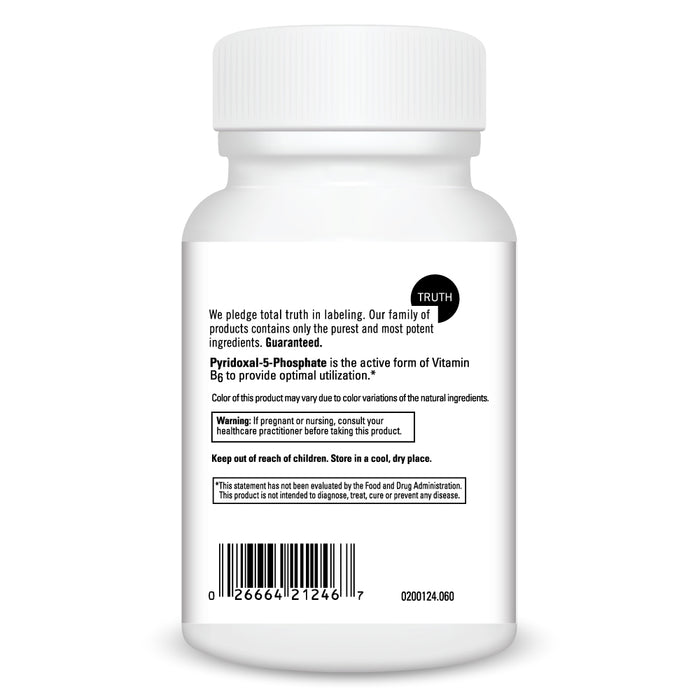DaVinci Labs Pyridoxal-5-Phosphate 33.8 mg 60 veg capsules warnings label