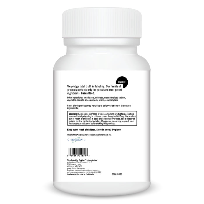 DaVinci Labs Spectra 120 tablets warnings label