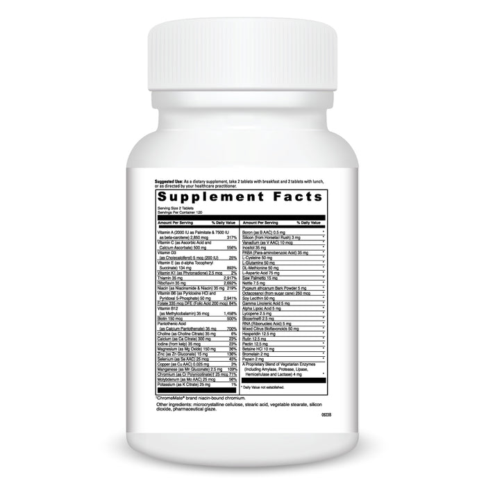 DaVinci Labs Spectra Man 240 tablets supplement facts label
