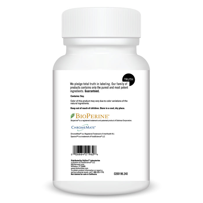 DaVinci Labs Spectra Man 240 tablets warnings label