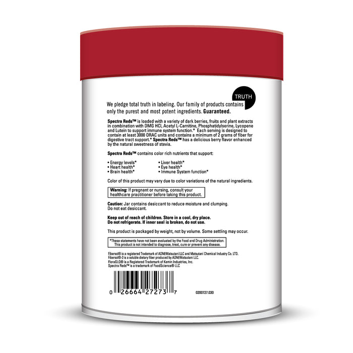 DaVinci Labs Spectra Reds 11.5 oz warnings label