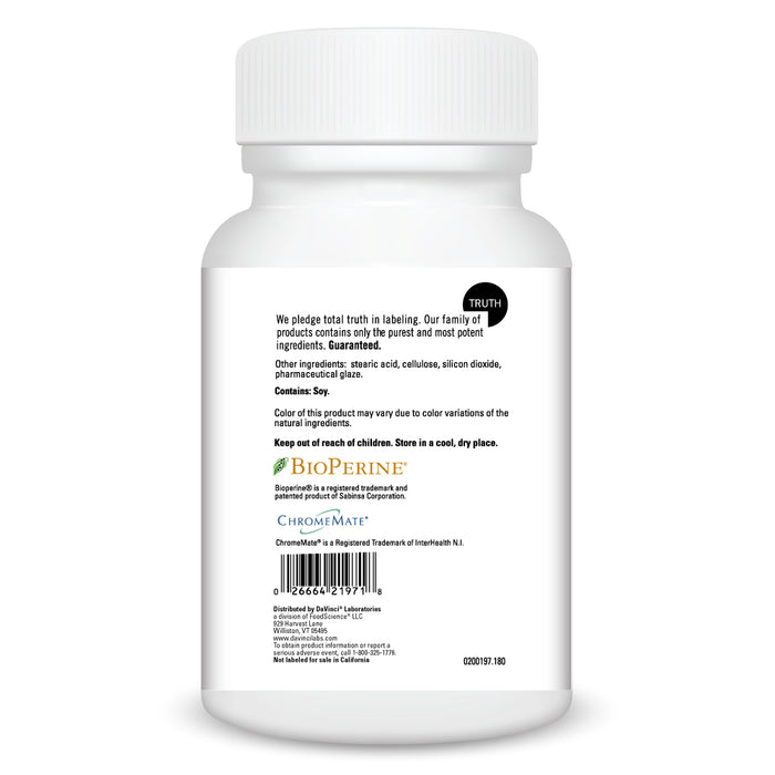 DaVinci Labs Spectra Senior 180 tablets warnings label