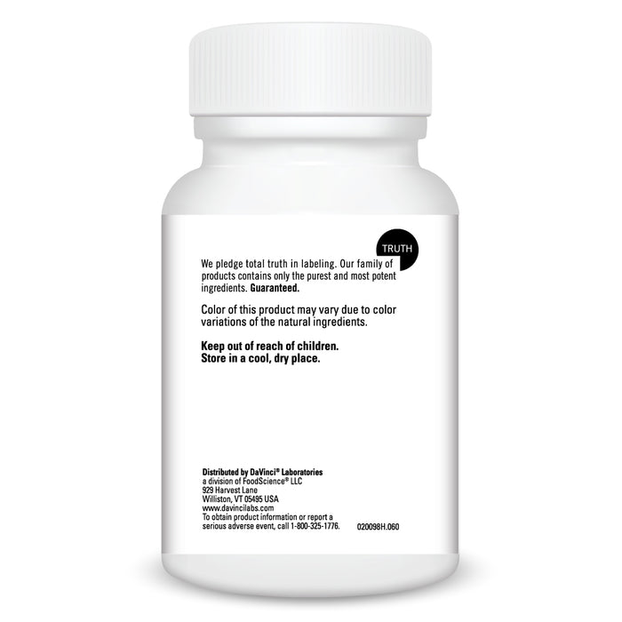 DaVinci Labs SPM Complete 60 softgels warnings label
