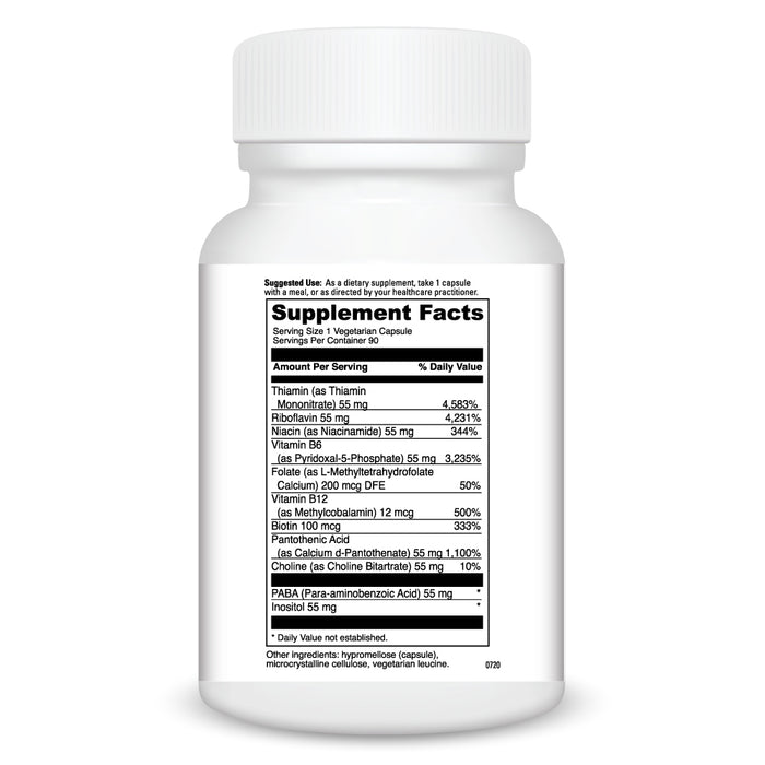 DaVinci Labs Stress B 90 capsules supplement facts label