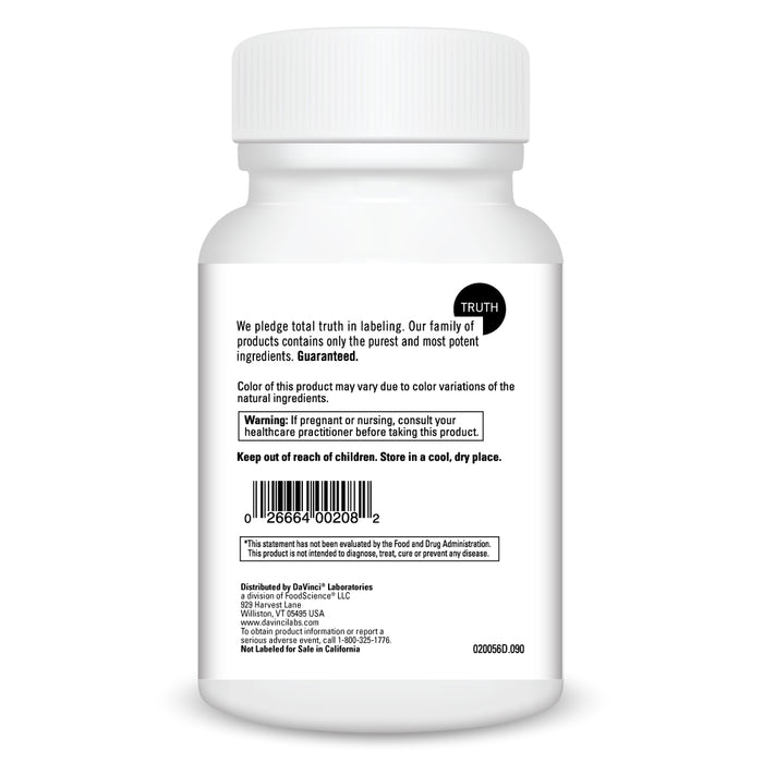 DaVinci Labs Stress B 90 capsules warnings label