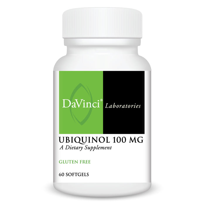 DaVinci Labs Ubiquinol 100 mg, 60 softgels, front of bottle