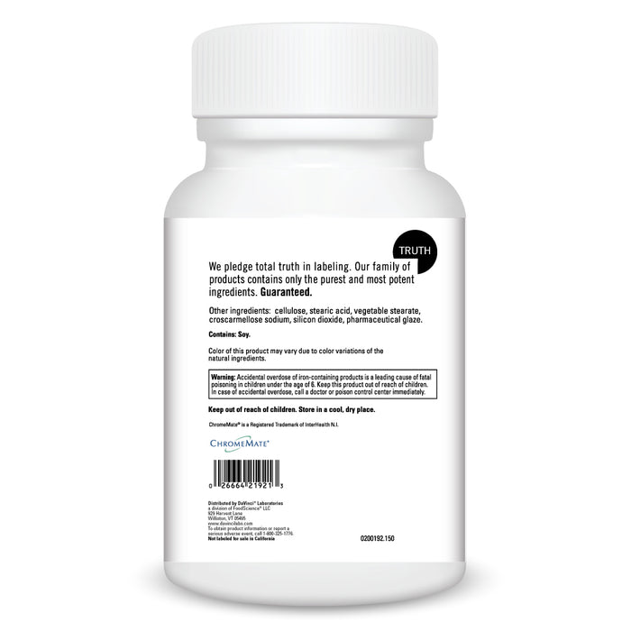 DaVinci Labs Ultimate Prenatal 150 tablets warnings label
