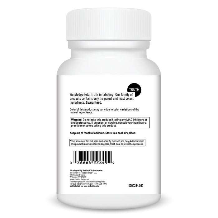 DaVinci Labs Valer Amino 90 tablets warnings label