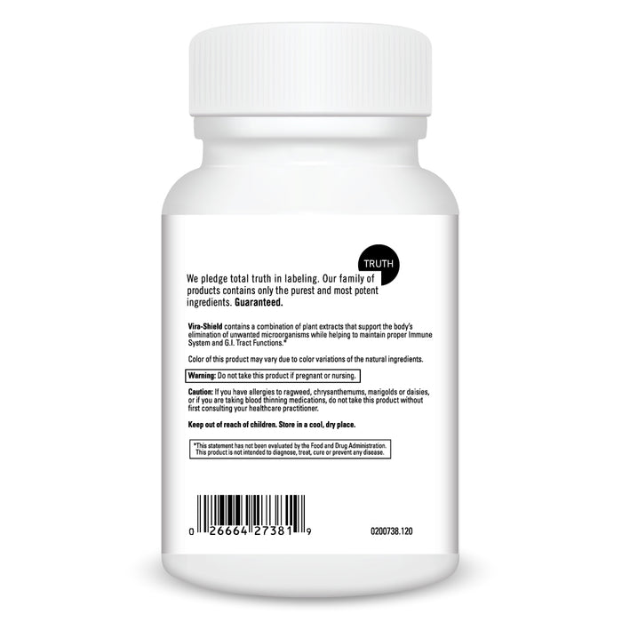 DaVinci Labs Vira Shield 120 tablets warnings label
