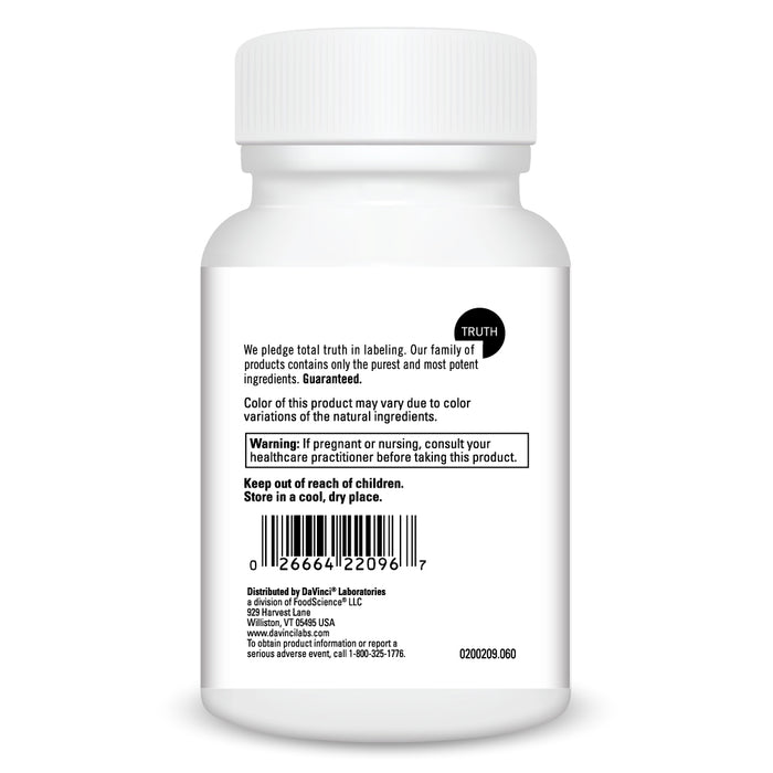DaVinci Labs Zinc Lozenge 23 mg 60 lozenges suggested use label