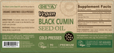 Deva Nutrition Black Cumin Seed Oil 90 capsules full label