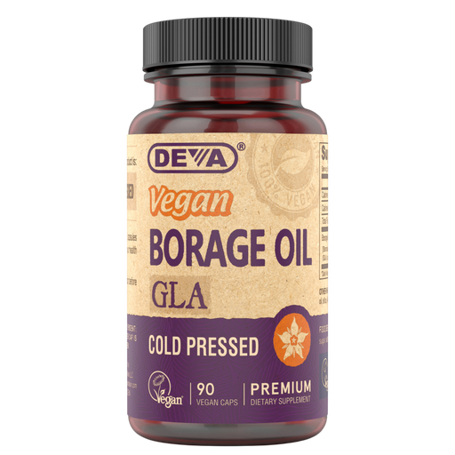 Deva Nutrition Vegan Borage Oil, 90 capsules, front of bottle