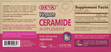 Deva Nutrition Vegan Ceramide Skin Supplement 60 capsules full label
