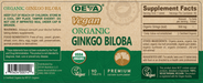 Deva Nutrition Vegan Ginkgo Biloba Organic 90 tablets full label