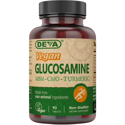 Deva Nutrition Vegan Glucosamine/SM/CMO, 90 tablets, front of bottle