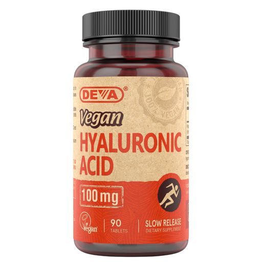 Deva Nutrition Vegan Hyaluronic Acid 100 mg, 90 tablets, front of bottle
