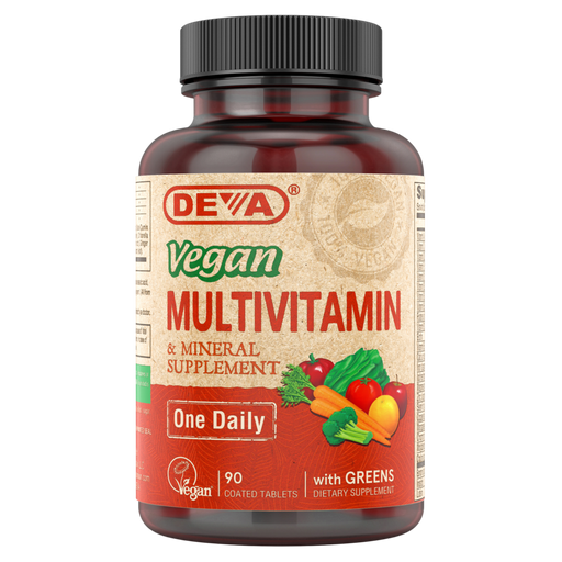 Deva Nutrition Vegan Multivitamin, 90 tablets, front of bottle