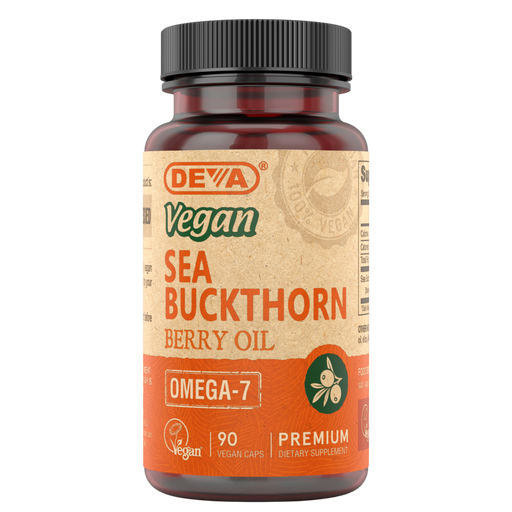 Deva Nutrition Vegan Sea Buckthorn Oil, 90 capsules, front of bottle