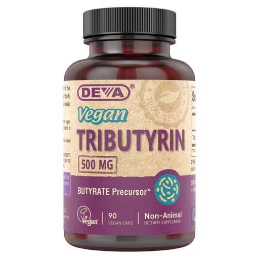 Deva Nutrition Vegan Tributyrin, 90 capsules, front of bottle