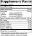 Supplement facts label for a digestive enzyme supplement with various enzymes listed.