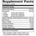 Supplement facts label for a digestive enzyme supplement with various enzymes listed.