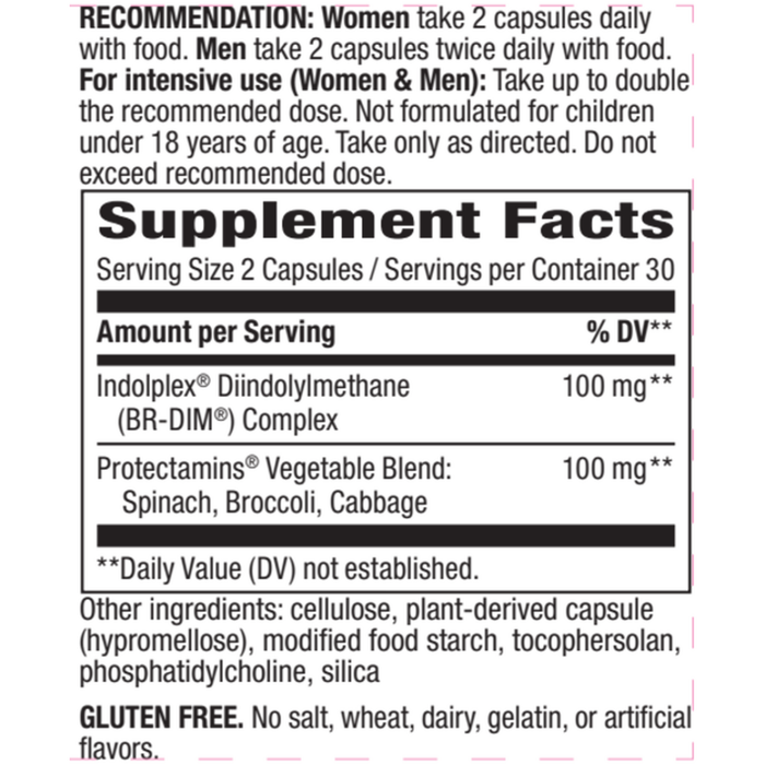  DIM Plus Supplement Facts