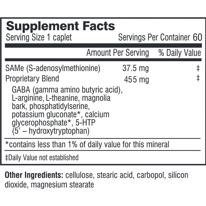 Doctor Wilson's Original Formulations Cortisol Stress Reset 60 caplets supplement facts label