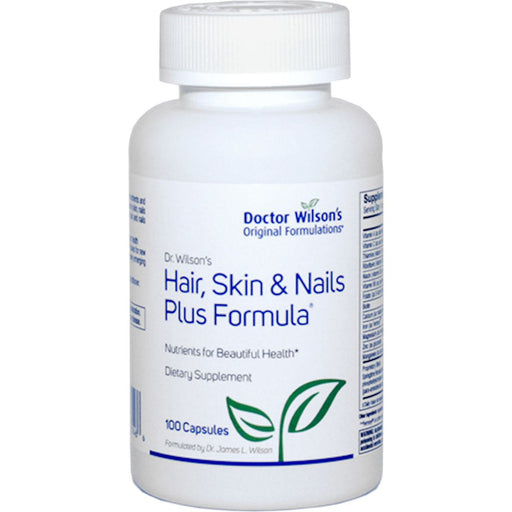 Doctor Wilson's Original Formulations Hair, Skin & Nails Plus Formula, 100 capsules, front of bottle