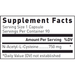 Douglas Labs N-Acetyl-L-Cysteine 900 mg 90 capsules supplement facts label