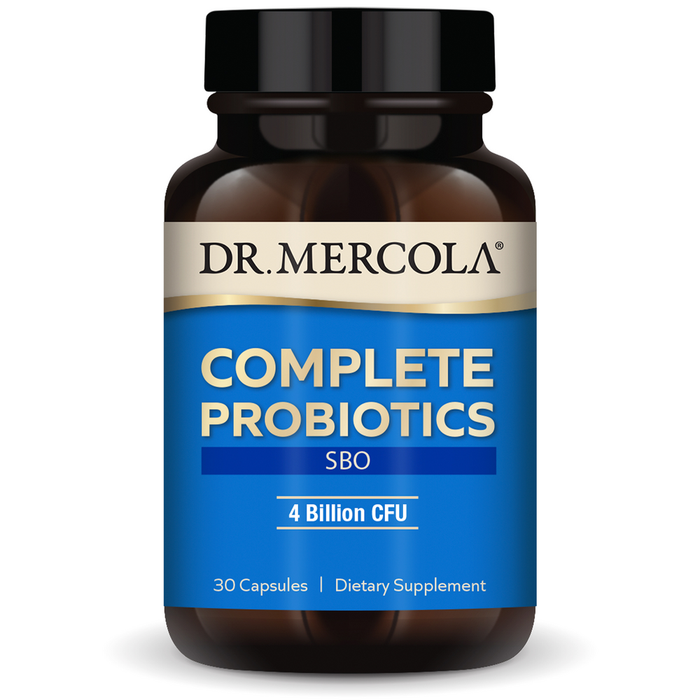 Dr. Mercola Complete Probiotics SBO, 30 capsules, front of bottle