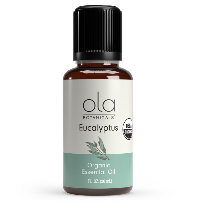 Dr. Mercola Organic Eucalyptus Essential Oil, 1 fl oz, front of bottle