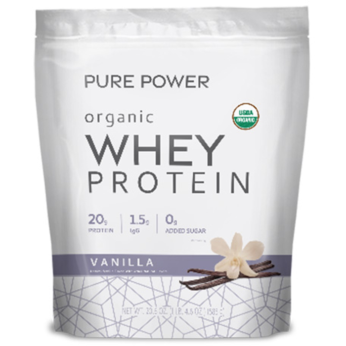 Dr. Mercola Pure Power Organic Whey Protein Vanilla, 585 g, front of package