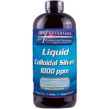 Dr.'s Advantage Liquid Colloidal Silver 1000 ppm, 2 fl oz, front of bottle