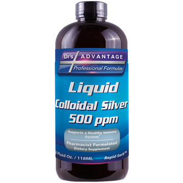 Dr.'s Advantage Liquid Colloidal Silver 500 ppm, 2 fl oz, front of bottle