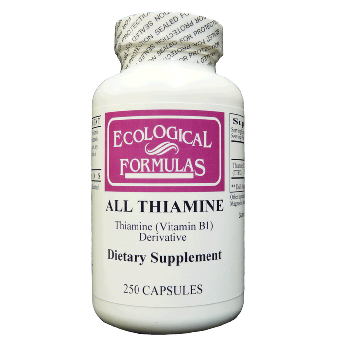 Ecological Formulas All Thiamine 50 mg, 250 capsules, front of bottle