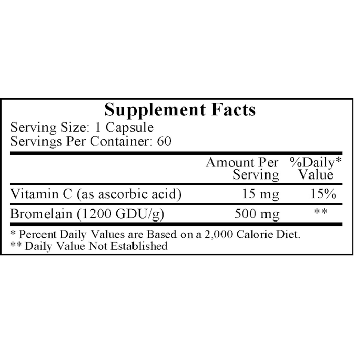 Ecological Formulas Inflazyme 60 capsules supplement facts label