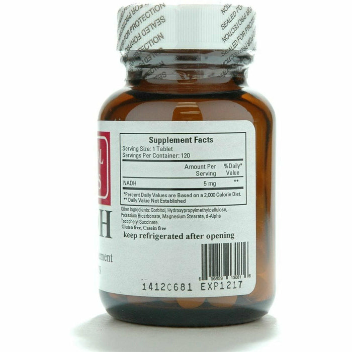 Ecological Formulas NADH 5 mg 120 tablets supplement facts label