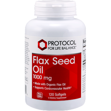Protocol For Life Balance, Flax Seed Oil 1000 mg 120 gels