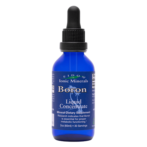 Eidon Boron Liquid, 2 fl oz, front of dropper bottle