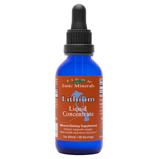 Eidon Lithium Liquid Concentrate, 2 fl oz, front of dropper bottle