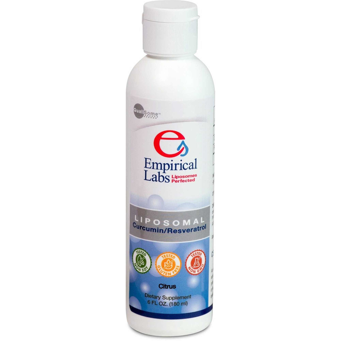 Empirical Labs Liposomal Curcumin Resveratrol Citrus, 6 fl oz, front of bottle