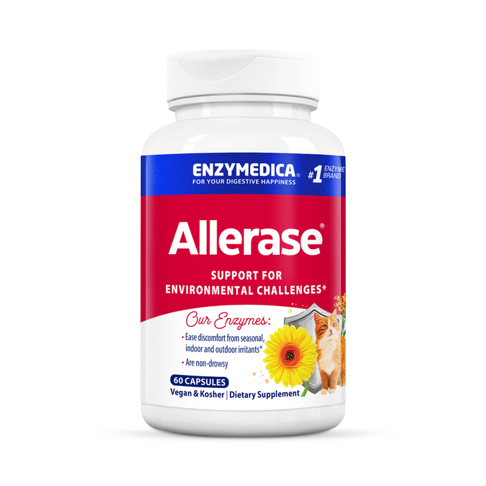 Enzymedica Allerase, 60 capsules, front of bottle