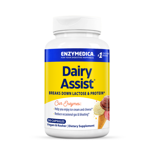 Enzymedica Dairy Assist, 30 capsules, front of bottle