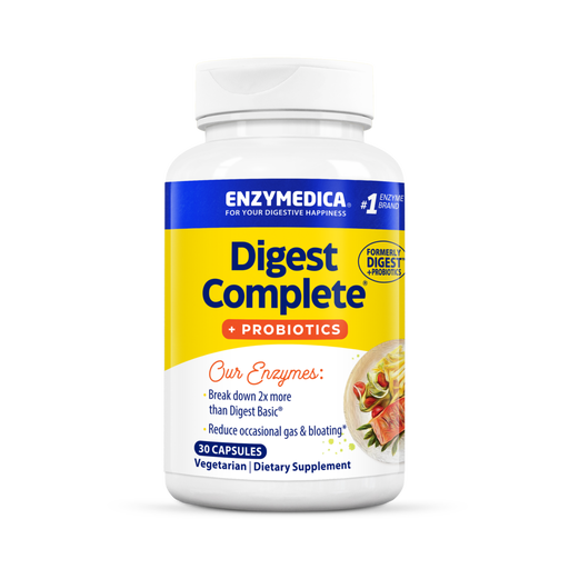 Enzymedica Digest Complete + Probiotics, 30 capsules, front of bottle