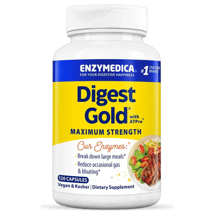Enzymedica Digest Gold, 120 capsules, front of bottle