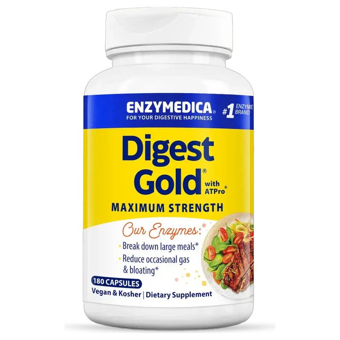 Enzymedica Digest Gold, 180 capsules, front of bottle