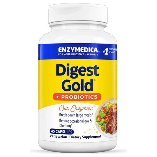 Enzymedica Digest Gold + Probiotics, 45 capsules, front of bottle