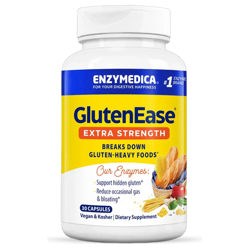 Enzymedica GlutenEase Extra Strength, 30 capsules, front of bottle