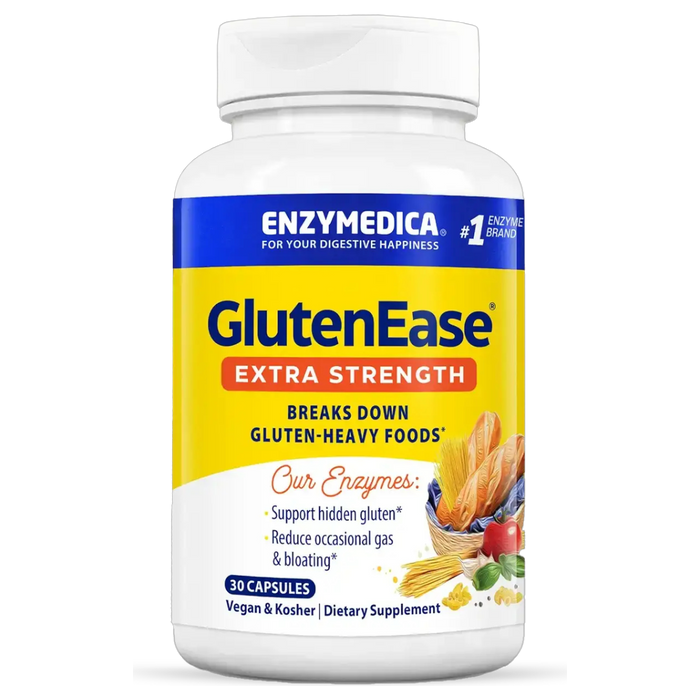 Enzymedica GlutenEase Extra Strength, 30 capsules, front of bottle