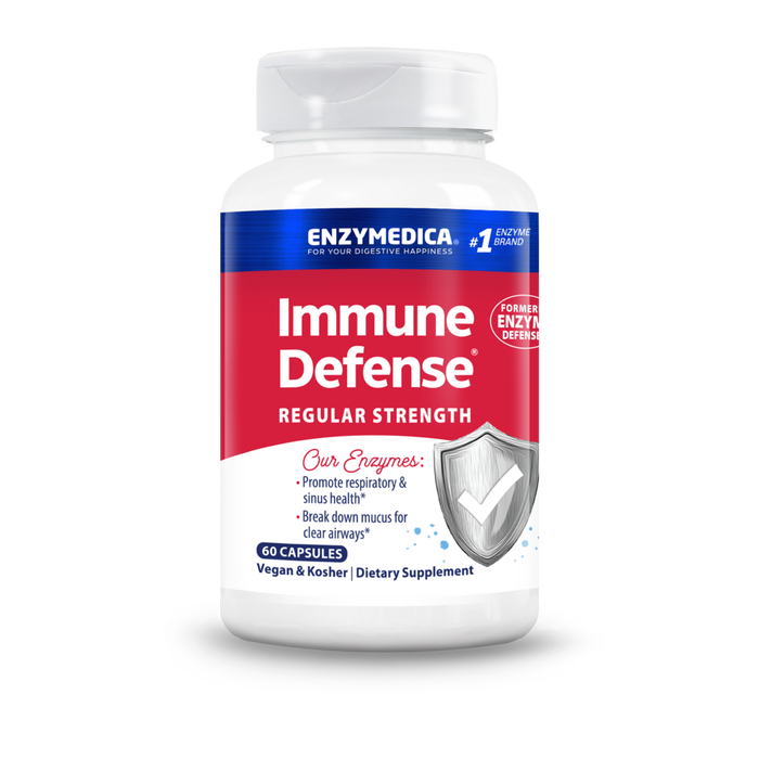 Enzymedica Immune Defense Regular Strength, 120 capsules, front of bottle